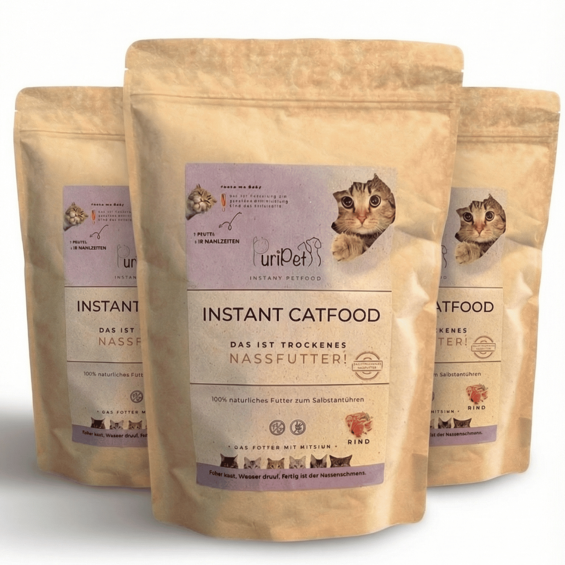 3x Instant Catfood Rind Bundle – PuriPet Petfood