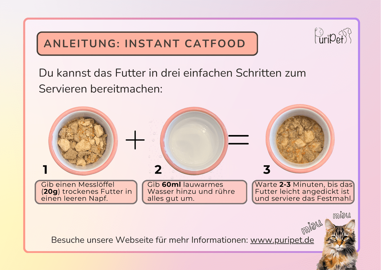 Probepackung Instant Catfood Huhn