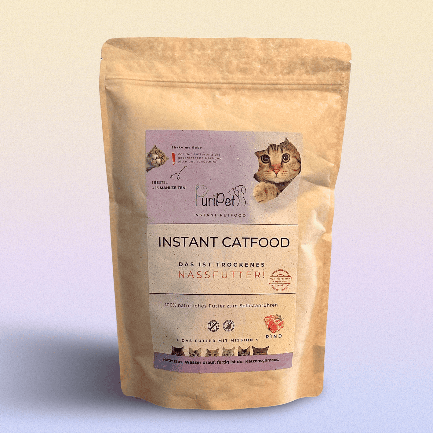 Instant Catfood Rind 300g – PuriPet Petfood