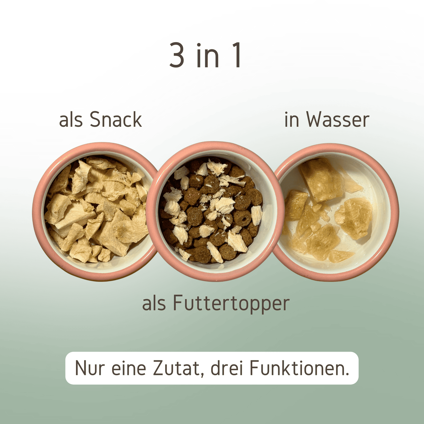 Gefriergetrocknetes Huhn 3 in 1
