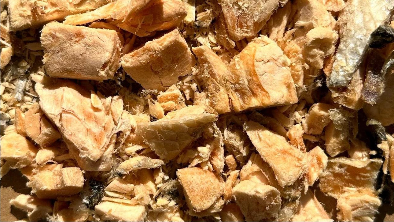 gefriergetrockneter Lachs