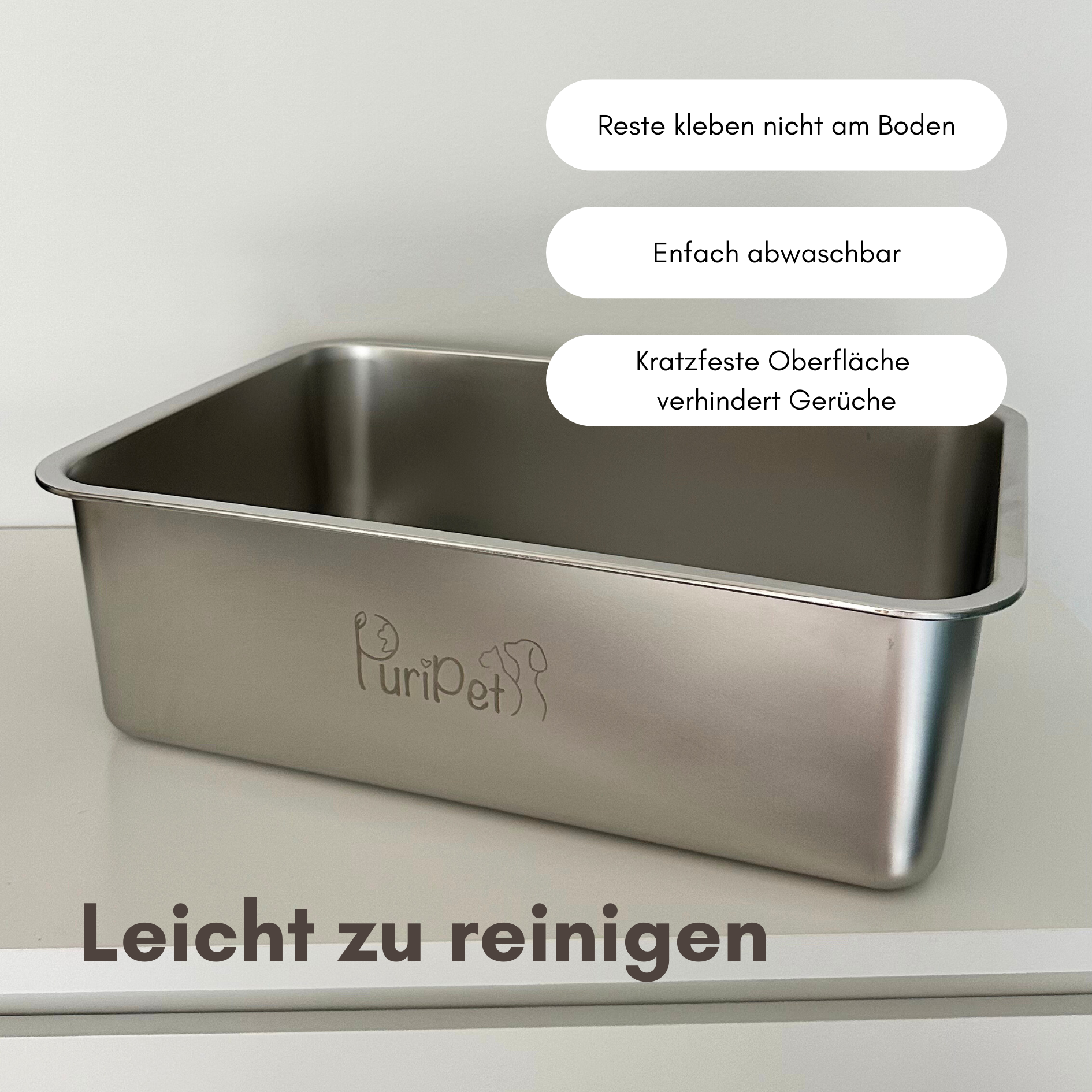 Katzentoilette Aus Edelstahl Mit Deckel – Extra Groß, Hygienisch & Leicht Zu Reinigen