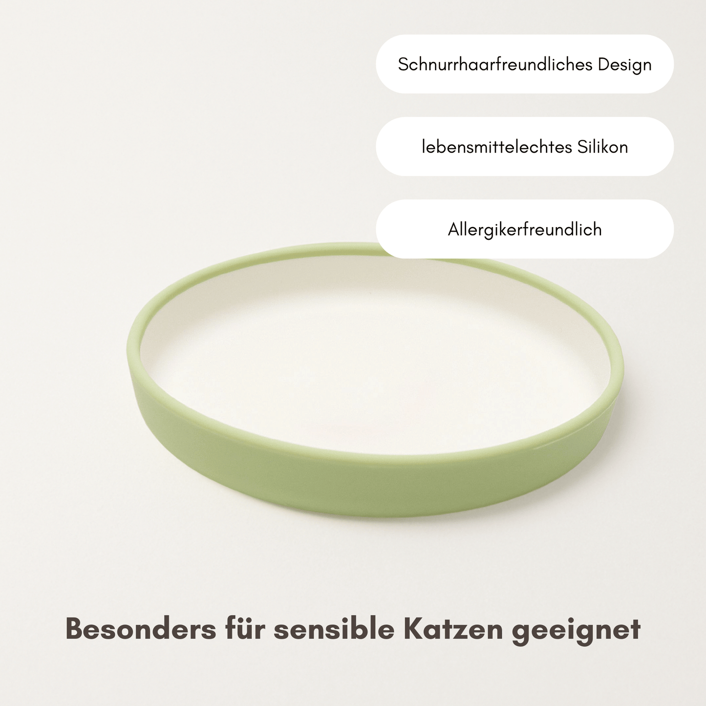 Flacher Silikon Futternapf rund