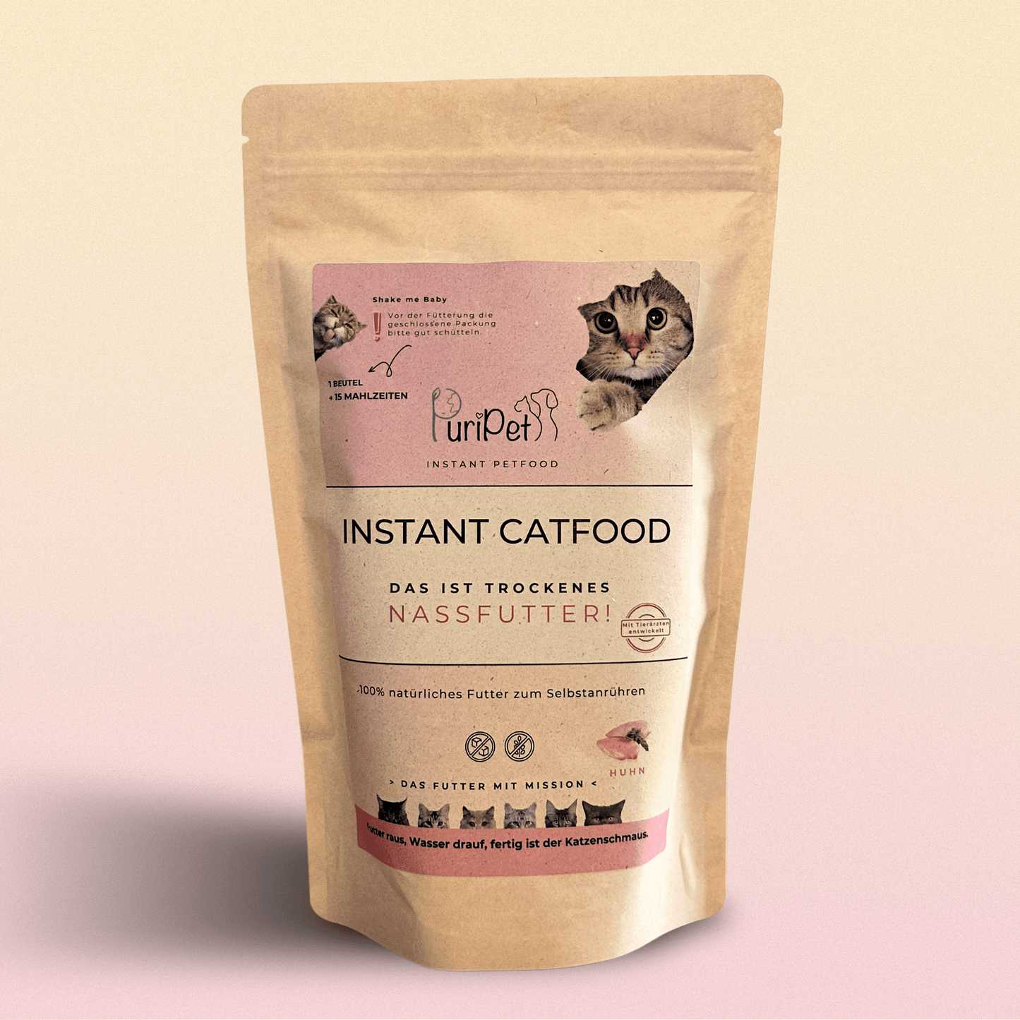 🦁 Instant Catfood Huhn 300g – PuriPet Petfood