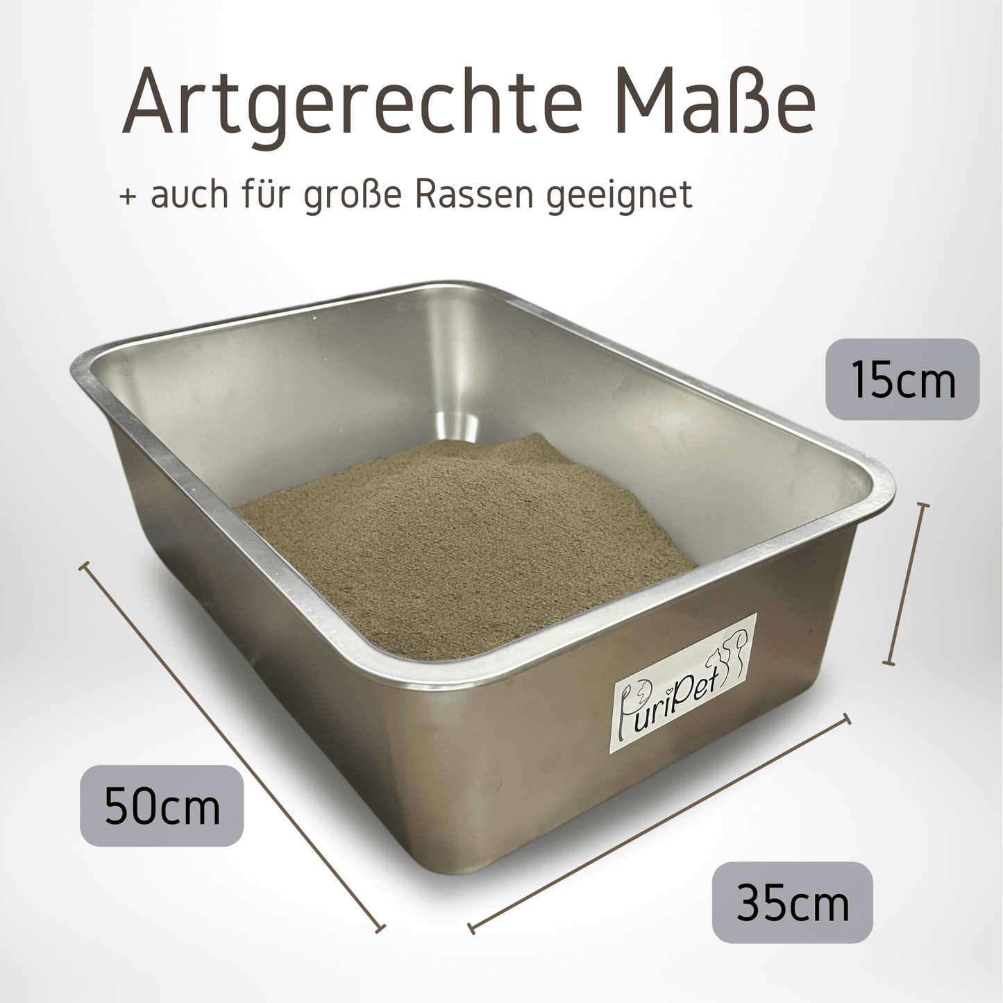 Katzentoilette Edelstahl extra groß