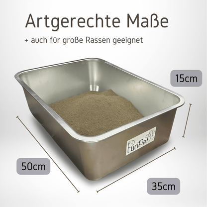 Katzentoilette Edelstahl extra groß