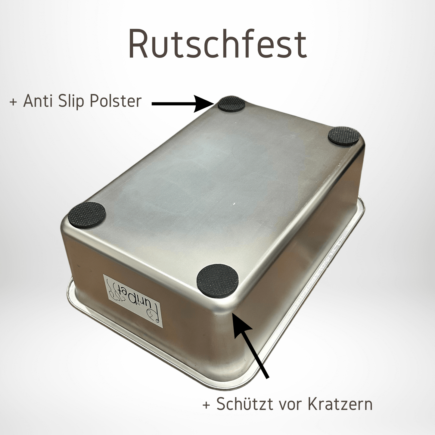 Katzentoilette Edelstahl rutschfest