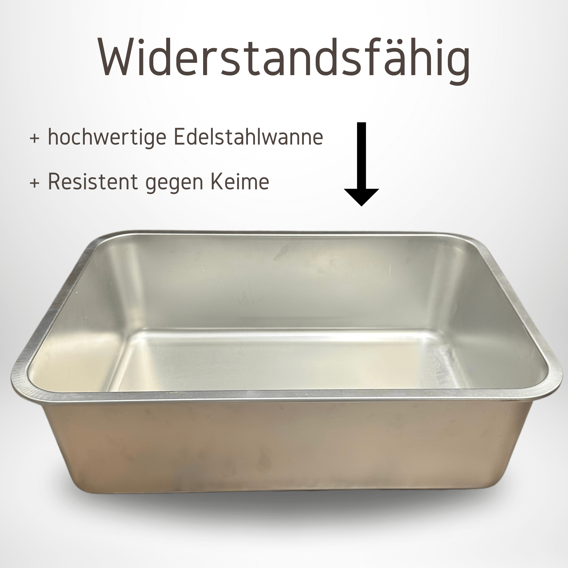 Edelstahl Katzentoilette widerstandsfähig