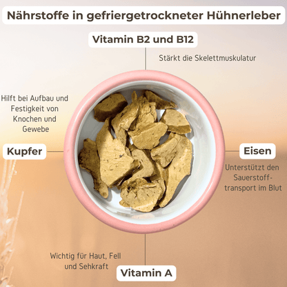 gefriergetrocknete Hühnerleber Nährstoffe für Hunde und Katzen